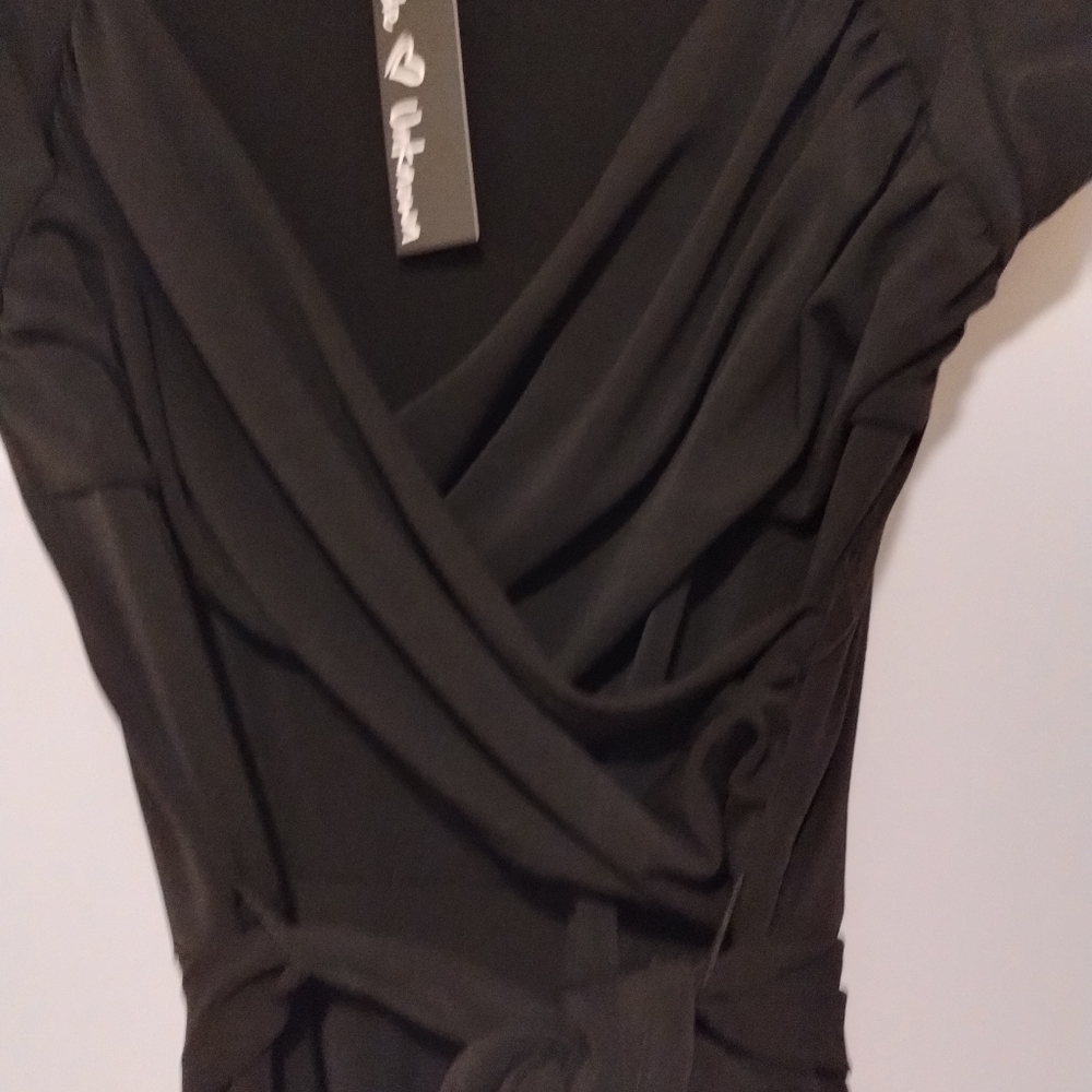 Elegant Black Wrap Dress